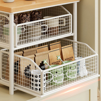 Étagère de rangement moderne en métal pour épices, organisateur de comptoir à double niveau multifonctionnel pour cuisine