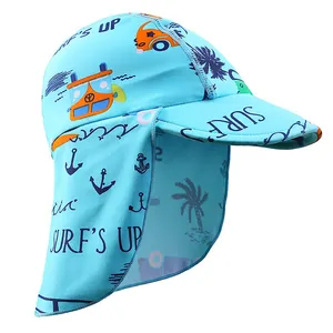 Individueller Klapp-Sonnenschutz Schwimmtütze Blumentruck Sommer UPF 50+ Anti-UV-Baby-Caps