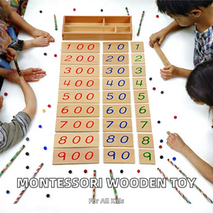 ของเล่นไ<span class=keywords><strong>ม</strong></span>้มอนเตสซอรี่สำหรับเด็กทุกเพศ กล่องตัวเลขพิมพ์ลาย ของเล่นเสริมพัฒนาการเด็กเล็ก กระดานสีเขียวมอนเตสซอรี่ เก<span class=keywords><strong>ม</strong></span>คณิตศาสตร์ - Product Image 3