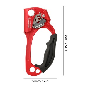 Ascendedor de Cuerda para Escalada, de Aluminio Rojo, Portátil, para Equipo de Escalada en Roca - Product Image 2