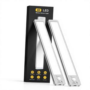 Luz de Gabinete Moderna de 24 <span class=keywords><strong>cm</strong></span>, 30 <span class=keywords><strong>cm</strong></span> y 20 <span class=keywords><strong>cm</strong></span>, Paquete de 2 Luces Recargables con Sensor de Movimiento, Luz de Gabinete Magnética Regulable de 5 Niveles para Interiores - Product Image 1