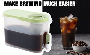 เครื่องทำกาแฟเย็นแบบโฮมเมด DIY ขนาด 1 แกลลอน พร้อมที่กรองสแตนเลสแบบละเอียดพิเศษ สำหรับทำเครื่องดื่มผลไม้และน้ำเย็น - Product Image 3
