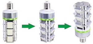 Ángulo de haz ajustable 170lm/<span class=keywords><strong>W</strong></span> E26/<span class=keywords><strong>E27</strong></span>/E39/E40 Ex39 Bombilla LED de maíz IP65 20W/36W/40W/50W/60W Aluminio para uso en exteriores/jardín - Product Image 5