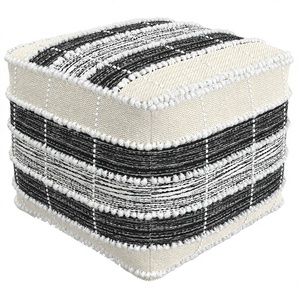 Funda de cojín pequeña estilo bosque natural con bordado floral Art Déco para otomana, decoración del hogar, sala de estar y dormitorio - Product Image 2