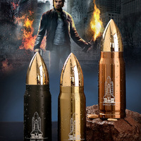 Gobelet isolé sous vide double paroi en acier inoxydable Rocket Bullet Flask Thermo Water Bottle