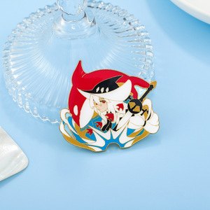 5 Diseños de Broches de Videojuegos Japoneses <span class=keywords><strong>Arknights</strong></span>, Pin de Metal con Personajes de Dibujos Animados, Cosplay de Laplandia, Broches Vintage para Mujer - Product Image 4