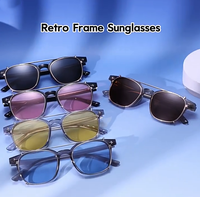 Lunettes de soleil polarisées TAC multi-usages de luxe en métal, clip UV400 unisexe, monture optique carrée rétro TR90 pour myopie – Grande Vente