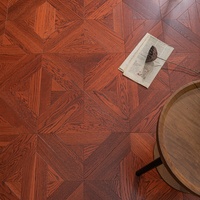 Apolloxy Nuevo Artículo Popular, Piso de Parqué de Madera de Ingeniería Multicapa con Patrón de Hoja de Loto en Cuatro Colores