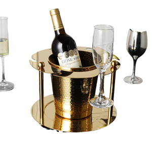 HYX HYX-77 Plateau de présentation moderne et rafraîchissant pour verres à vin et glaçons, en acier inoxydable 304 de luxe léger, pour décoration de restaurant - Product Image 1