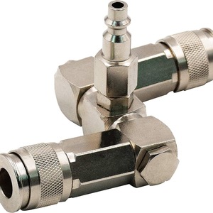 Dingyi 3 In 1 Pneumatic Connector 360 Degree Rotating 2 Way Fitting For Air Tools Carbon Steel Part Number DY2001A - Product Image 4