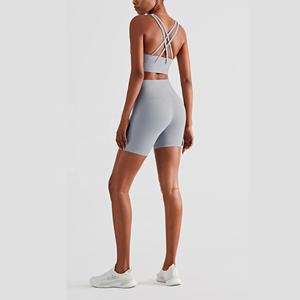 Short de yoga de gymnastique à sensation nue extensible pour femme Short de motard respirant sportif sans couture avant-Entrejambe 3 '' / 4'' / 6'' / 8'' - Product Image 5