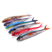 Appât Vivant Poisson Volant à Fourche Ouverte en PVC Sans Hameçons Conception Flexible Flottant 12cm 11g