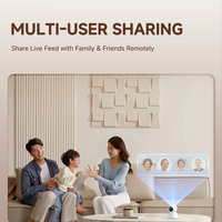 Caméra de surveillance intérieure CWVISION 1080P 2.4G Wifi pour animaux de compagnie et bébés, vision nocturne sans fil, caméra de sécurité