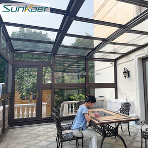 Diseño moderno de alta resistencia cubierta de aluminio personalizada para Patio al aire libre <span class=keywords><strong>porche</strong></span> Patio recinto con techo de vidrio fijo - Product Image 2