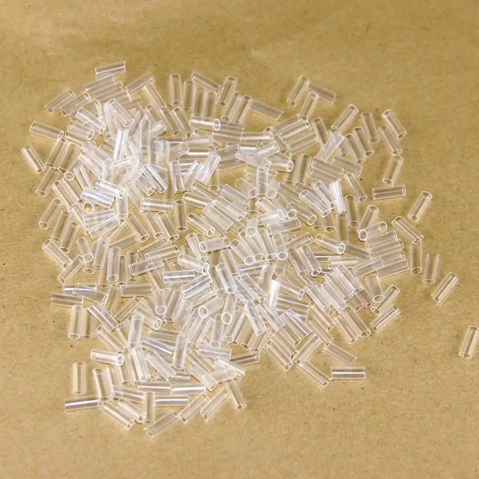 Transparent Heat Shrink Tubes Adhesive 500pcs Hair Extensions Tools 3.5*10mm Cold Hair Accessories Tools For I Tip Hair