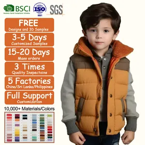 Wholesale Cheap Inner And Outside Wear Kids Clothing Spring Fall Winter Warm Vest For Boys And Girls Children Wear