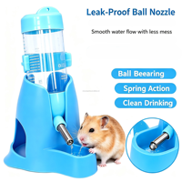 Botol Air Hamster 3 in 1 80ML dengan Tempat Makan dan Tempat Bersembunyi untuk Hamster Dwarf, Tikus, Landak