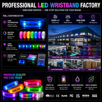 Bracelet LED en PVC personnalisé, bracelet lumineux clignotant pour événement festif