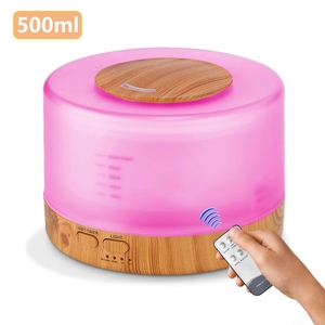 Difusor de aceites esenciales de madera eléctrico, mini humidificador de aceite de niebla ultrasónica, uso de Hotel portátil, difusor de Aroma de luz LED de 7 colores - Product Image 4