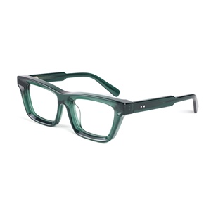 Montura de gafas de acetato de alta calidad hecha a mano montura de gafas de marco grueso inclinado tridimensional - Product Image 4
