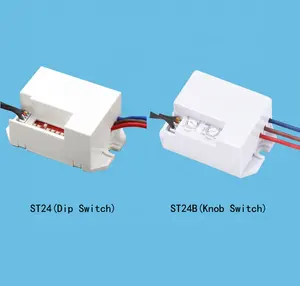 เครื่องตรวจจับ ST24 IR ขนาดเล็กแบบพกพาเซ็นเซอร์ตรวจจับการเคลื่อนไหวร่างกายมนุษย์สวิตช์ไฟ