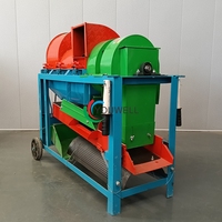 Machine à battre/égrener les céréales multifonctionnelle avec moteur principal, ventilateur double, batteuse de maïs