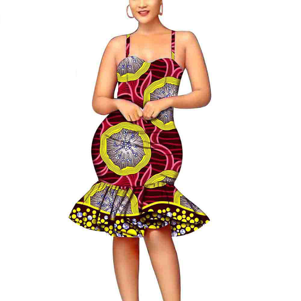 Line Kitenge Dress - Elegant Fashion for African Women