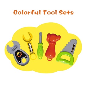 Juego de herramientas de ingeniero pequeño juguete para niño 2 en 1 Herramienta de reparación de simulación Kit de herramientas de fijación preescolar juguete de carpintero con <span class=keywords><strong>caja</strong></span> amarilla portátil - Product Image 3