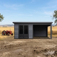 Caseta de Jardín Móvil Moderna de Madera y Acero de la Serie D de EASYGREEN, con Protección UV, Construcción Ecológica y Resistente