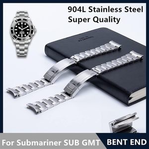 20Mm/21Mm Đồng Hồ 904L Chải Kim Loại Thép Vòng Đeo Tay Dây Đeo Bạc 116610 126610 - Product Image 5