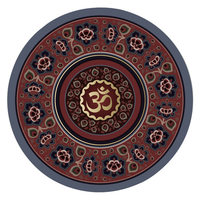 Tapis de méditation rond avec motifs de lotus et de mandala pour la pratique du yoga en position assise