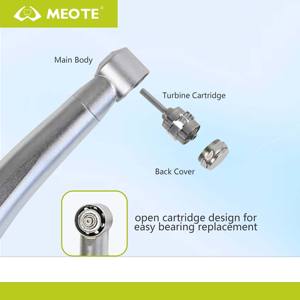 Singolo Spray dentale ad alta velocità manipolo turbina ad aria contrangolo Mini testa elettrica 4/2 fori - Product Image 3