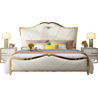 Ensemble de chambre à coucher d'hôtel au design moderne, mobilier de luxe en cuir rembourré pour hôtels et chambres à coucher, vente en gros Five Star Furniture