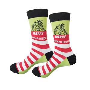 <span class=keywords><strong>Calcetines</strong></span> de Algodón con Diseño de Dibujos Animados del <span class=keywords><strong>Grinch</strong></span>, Transpirables y de Alta Calidad, Gran Venta - Product Image 3