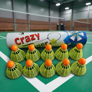 Volantes de bádminton de nailon para entrenamiento, con cabeza de espuma, vuelo estable y duradero, para práctica deportiva en interiores y exteriores - Product Image 4