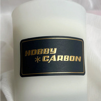 Autocollant personnalisable haut de gamme en feuille d'or gaufrée pour bougies d'aromathérapie, motif élégant imperméable, promotion acrylique simple face