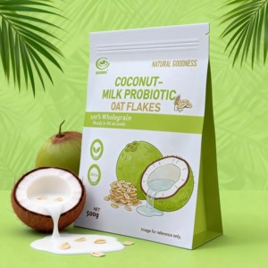 Copos de Avena Probióticos <span class=keywords><strong>con</strong></span> Leche de Coco, Cereal Instantáneo <span class=keywords><strong>para</strong></span> el Desayuno, Alto en <span class=keywords><strong>Fibra</strong></span>, <span class=keywords><strong>para</strong></span> Niños y Bebés, Alimento Saludable - Product Image 3