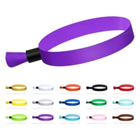 Bracelets d'identification tissés en polyester jetables, couleur unie, sans logo, pour événements et contrôle d'accès - Vente en gros