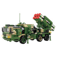 Woma C0126/C0130 Modèle militaire compatible en petites pièces, missile air-terre Red Flag, jouet en plastique de haute qualité, pour les enfants de 8 à 13 ans