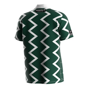 Oem Sublimation Short Sleeve Casual Tshirt Fitted Mens Polyester Sublimation Golf Shirt Zip Polo Shirts for Men - Product Image 4