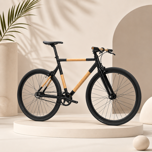 Highland Bamboo Bike <b>Frame</b> for <b>Bicycle</b> Steel/Aluminum Joints Customizable Painted Finishes Branding Unique Geometries Compatible - Product Image 6