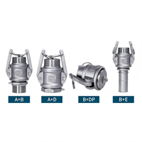 Raccord rapide à gorge excentrique en acier inoxydable forgé, norme ISO, à faible pression, avec capuchon anti-poussière, pour applications industrielles eau et gaz