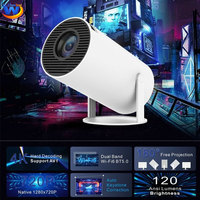 Proyector Inteligente Portátil para Cine en Casa HY300, Decodificación de Video de 720P, 120 ANSI Lúmenes, Android 11, IOS, Mini Proyector Dual WIFI