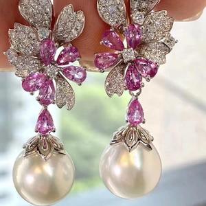 ต่างหูเงินแท้ S925 ประดับมุกธรรมชาติ ดีไซน์หรูหราจาก Zhuji Manufacturer เหมาะสำหรับใช้ส่วนตัวหรือเป็นของขวัญ - Product Image 1