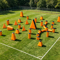 Équipement d'obstacles gonflables pour paintball, matériau PVC 0,65 mm, soudage à air chaud, équipement de sport extérieur, jeu de tir au laser, bunker de jeu