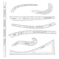 Règle de mesure de couture professionnelle : Ensemble de règles courbes françaises en plastique pour la confection de patrons de vêtements et la gradation auxiliaire