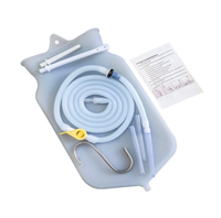 Kit de lavement domestique portable en acier inoxydable pour café et lait, avec sac de rinçage et seau pour lavement