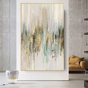 Moderne Leinwand Öl abstrakte Malerei, 100% hand bemalt, Wohnzimmer Dekor, große Größe, Goldfolie Kunst