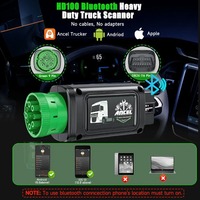 Escáner Original ANCEL HD100 Bluetooth para Camiones Diésel de Servicio Pesado para Cummins Caterpillar, Herramienta de Diagnóstico de Sistema Completo de 9/16 Pines