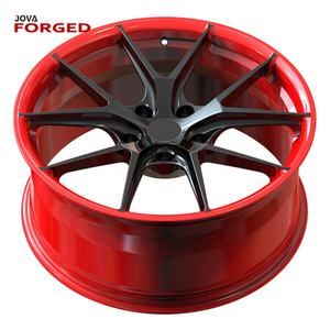 Jantes en alliage noir et rouge forgées 17 pouces 5x120 Jantes concaves - Product Image 3